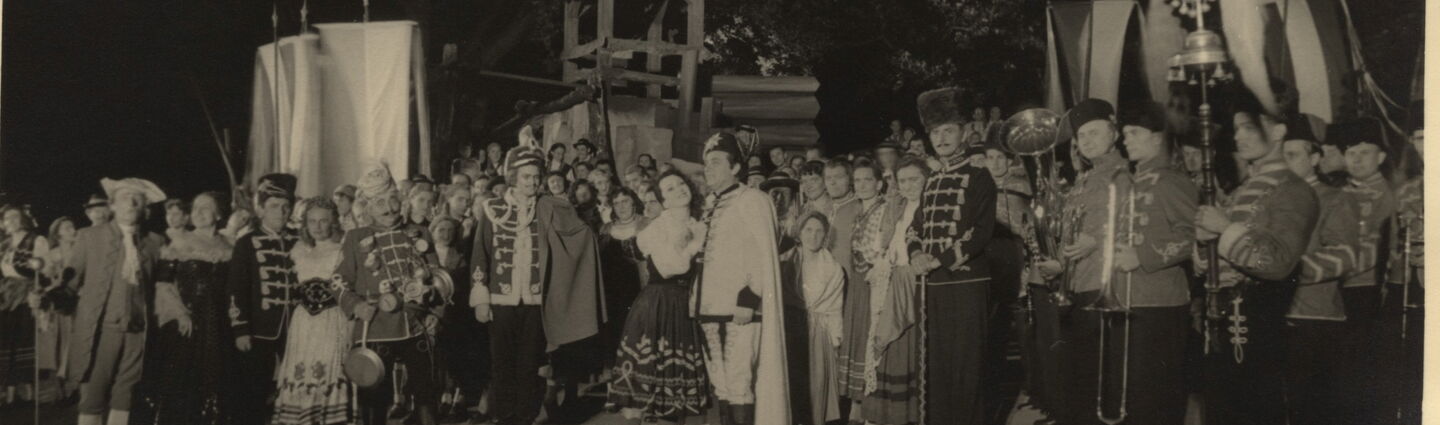 Giuseppe Verdis Oper Rigoletto 1963 im Eutiner Schlosspark